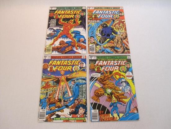 Four Fantastic Four Comic Books includes Issues #214-217, Jan-Apr 1980, Marvel Comics Group, 8 oz