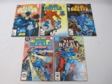 Five Blue Beetle Comic Books Issues #14-18, Dec, July-Nov 1987, DC Comics Inc., 11 oz