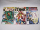 The Mighty Thor, Three Marvel Comics including Issue #341, Clark Kent Appearance, Mar 1984, #363,