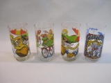 Four McDonald's Muppet's Glasses 1981, The Great Muppet Caper by Henson Associates, 2lbs