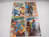 Four DC Comics including Superman Issue #336, 339, June, Sept 1979, The Super Friends #30, Mar 1980,