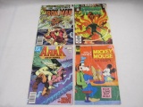 Four Comic Books includes Iron Man Issue #151, Oct 1981, Marvel, The Saga of Swamp Thing #13, May