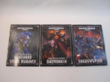Three Warhammer 40,000 Supplements includes Shadowspear, Codex Adeptus Astartes Vanguard Space