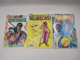 Three DC Comics including The Warlord Issue #61, Sept 1982, #74, Oct 1983, Arion, Lord of Atlantis