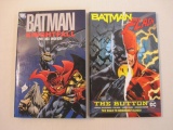 Batman, Two DC Comics Trade Paperbacks includes Batman Knightfall Part Three: Knightsend, 2000,