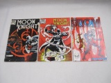 Three Marvel Comics Group Comics Including Moon Knight Issues #30, 31, Apr, May 1983, ROM