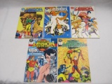 Legion of Super-Heroes, Five Comic books including Issues #39-41, Oct-Dec 1987, #42, 43, Jan, Feb