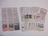 Over 100 Magic the Gathering Cards from Revised, assorted lands, 6 oz