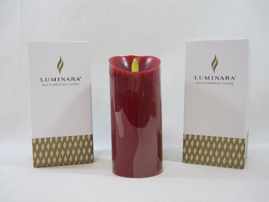 Two Luminara Real Flame Effect Remote Control Candles, Battery Operated with 2 C Cel Batteries, not