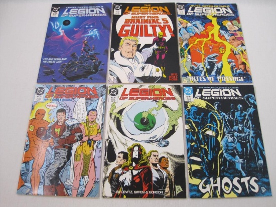 Six Legion Of Super-Heroes Comics Issue's #50-52, Sept-Nov 1988, #54 Winter 1988, #58, 59, Mar, Apr