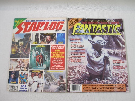 Two Sci-Fi Magazines, Includes Starlog 48 Jul 81 and Fantastic Films V3 4 Oct 80, 6oz