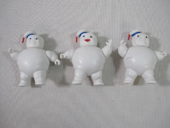 Three Stay Puft Marshmallow Man Figurines by Hasbro 2021, See Photos for Condition, 6oz