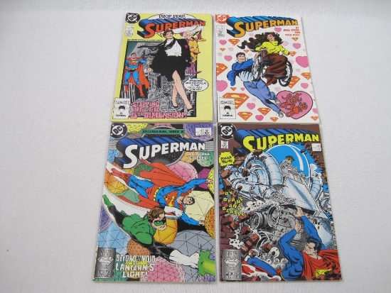 Four Superman DC Comics Includes Issue's #11, 12, Nov, Dec 1977, #14, 19, Feb, July 1988, 8 oz