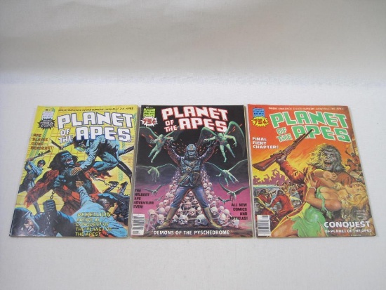 Three Planet of the Apes Magazines, Includes Planet of the Apes V1 18-19, 21 Mar-Jun 76, 9oz