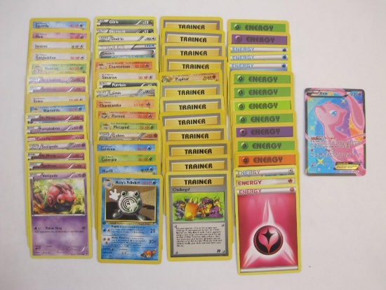 Pokemon Trading Cards including full art foil Mew EX, Weezing, Squirtle, Charmeleon and more, 4 oz