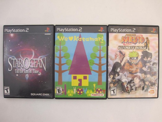 Three PlayStation 2 Games: We Love Katamari, Naruto Ultimate Ninja and Star Ocean Till the End of