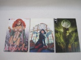 Dawn 1 95, Eros Psyche 3 2011, and Godkiller: Walk Among Us 8 2021, Three Independent Comics, 8oz