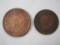 Two Japan Coins including 1883 2 Sen and 1885 1 Sen
