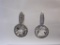 Judith Ripka Sterling Silver CZ Lever Back Earrings with branded pouch and box, 4.3 g