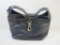 New Dooney & Bourke Navy Pebble Leather Logo Lock Shoulder Bag with coin purse and branded storage