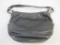 New Tignanello Black Pebble Leather Hobo Purse with Braided Accent on Strap, 1 lb 6 oz