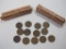 Two Rolls of Unsorted Wheat Pennies, see pictures for details