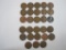 Assorted US Wheat Back Pennies including 1956D, 1954D, 1948D, 1943 and more