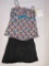 It Figures Moroccan Tile Hip Hider Drawstring Skirtini Swimsuit, size 14, 11 oz