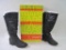BareTraps Sheridan Boots, Black, Textile Upper, Side Zip, Women's Size 9W, New in Box, 3 lbs 8 oz