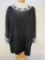 New Bob Mackie Black Shirt with Beaded Neckline, XL, 1 lb