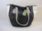 New OrYANY Black and Stone Pebble Leather Purse with branded storage bag, 2 lbs 12 oz