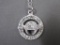Silver Tone Masonic Sword and Crescent Pendant with Sterling Silver Necklace, 1 oz