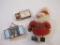 Three Christmas Items including Wooden Santa, Santa's Studio Miniature and more, 7 oz