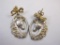 Gorham Sterling Silver Two-Tone Unicorn Earrings, 10.2 g total weight