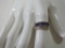 Sterling Silver Ring with Amethyst Gemstones, size 7, 5.6 g total weight