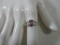 Sterling Silver Ring with Princess Cut Amethyst Gemstone, size 6.75, 4.3 g total weight