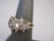 Beautiful Sterling Silver CZ Ring, size 6.75, 3.9 g total weight