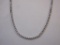 14K White Gold Linked Box Chain Necklace, 3.1 g