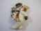 Bob Mackie Enamel Snowman Pin with Swarovski Crystals in branded box