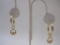 14K Gold Hoop Earrings with Claddagh Charms, 2.3 g total weight, see pictures for condition AS IS