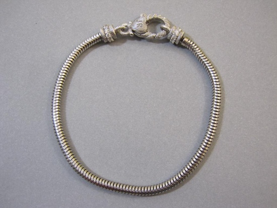 Judith Ripka Sterling Silver CZ Bracelet, 9.8 g