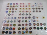Pog Collection, Includes Pogs with Various Images including Power Rangers, X-men, Various NFL and