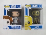 Two Star Wars Pop! Vinyl Figures, Includes Princess Leia 04 and C3PO 13 by Funko and Lucasfilm LTD,