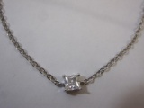 Sterling Silver CZ Anklet, 3.1 g