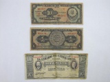 Mexican Paper Currency including 1959 Un Peso, 1959 10 Pesos, and Chihuahua 1914 10 Pesos, see