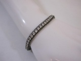 Sterling Silver CZ Tennis Bracelet, 20.9 g