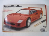 Testors Italeri Ferrari F40 LeMans Model Kit, 1/24 Scale, Unassembled, No. 226, 1988 In Original