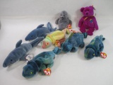 Ty Beanie Babies, Includes Eight Beanie Babies Including Millennium, Iggy, and Slippery and More,