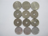 Assorted Japan Coins including 1 Yen, 50 Yen, 100 Yen and more, mostly 1960s-1970s