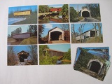 Postcards of Indiana Covered Bridges, including Shelbyville, Turkey Run State Park, Darlington,